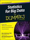 Cover image for Statistics for Big Data for Dummies